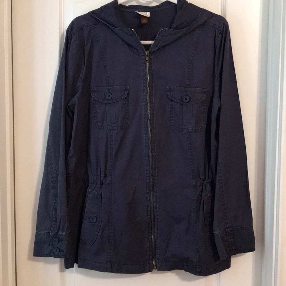 Navy Blue Army Jacket Size Medium- Like New